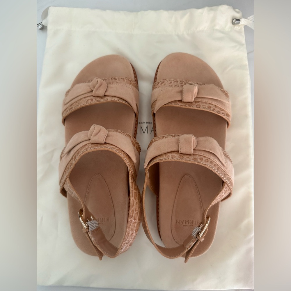 Alexandre Birman Platform Tan Sandals Never Worn 37.5